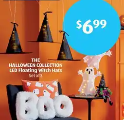 Aldi HALLOWEEN COLLECTION LED Floating Witch Hats offer