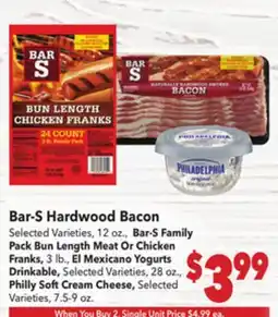 Vallarta Supermarkets Bar-S Hardwood Bacon offer