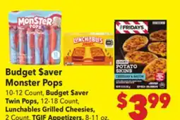 Vallarta Supermarkets Budget Saver Monster Pops offer
