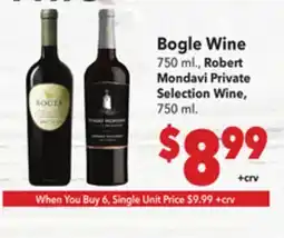 Vallarta Supermarkets Bogle Wine offer