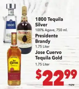 Vallarta Supermarkets 1800 Tequila Silver offer