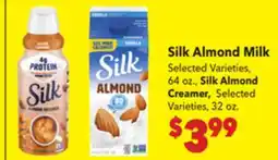Vallarta Supermarkets Silk Almond Milk offer
