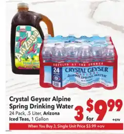 Vallarta Supermarkets Crystal Geyser Alpine Spring Drinking Water offer