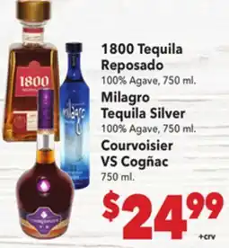 Vallarta Supermarkets 1800 Tequila Reposado offer