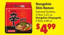 Vallarta Supermarkets Nongshim Shin Ramen offer