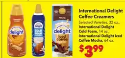 Vallarta Supermarkets International Delight Coffee Creamers offer