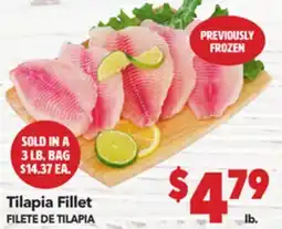 Vallarta Supermarkets Tilapia Fillet / FILETE DE TILAPIA offer