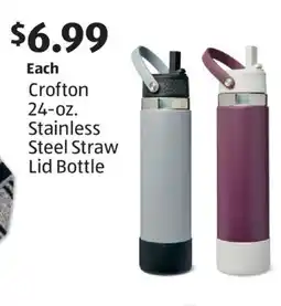 Aldi Crofton 24-oz. Stainless Steel Straw Lid Bottle offer