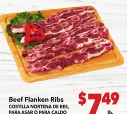Vallarta Supermarkets Beef Flanken Ribs / COSTILLA NORTENA DE RES, PARA ASAR O PARA CALDO offer