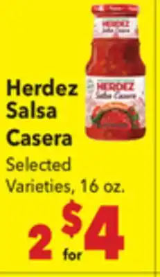 Vallarta Supermarkets Herdez Salsa Casera offer
