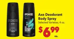 Vallarta Supermarkets Axe Deodorant Body Spray offer