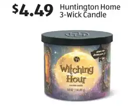 Aldi Huntington Home 3-Wick Candle offer