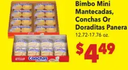 Vallarta Supermarkets Bimbo Mini Mantecadas, Conchas Or Doraditas Panera offer