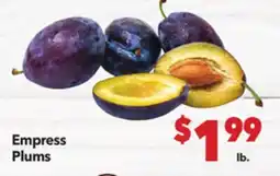 Vallarta Supermarkets Empress Plums offer