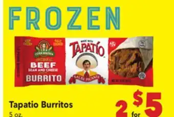 Vallarta Supermarkets Tapatio Burritos offer