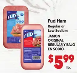 Vallarta Supermarkets Fud Ham Regular or Low Sodium / JAMON ORIGINAL REGULAR Y BAJO EN SODIO offer