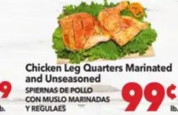 Vallarta Supermarkets Chicken Leg Quarters Marinated and Unseasoned / SPIERNAS DE POLLO CON MUSLO MARINADAS Y REGULAES offer
