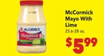 Vallarta Supermarkets McCormick Mayo With Lime offer