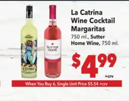 Vallarta Supermarkets La Catrina Wine Cocktail Margaritas offer
