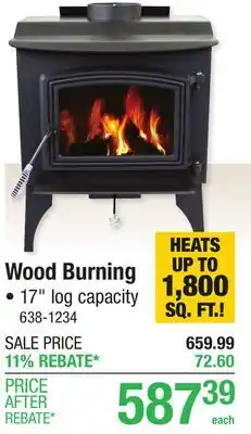 Menards Wood Burning offer