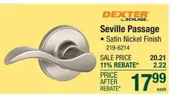 Menards DEXTER Seville Passage offer