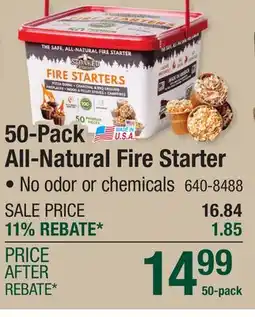 Menards 50-Pack All-Natural Fire Starter offer