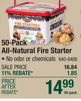 Menards 50-Pack All-Natural Fire Starter offer