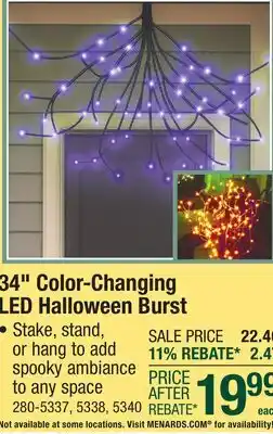 Menards 34 Color-Changing LED Halloween Burst offer
