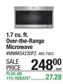 Menards 1.7 cu. ft. Over-the-Range Microwave offer