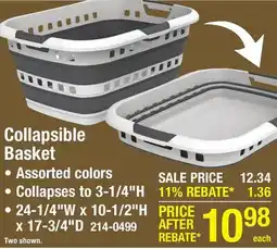 Menards Collapsible Basket offer