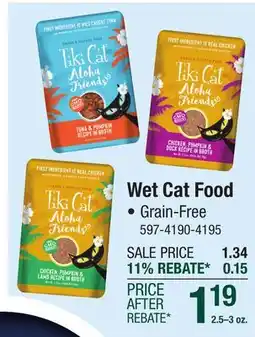 Menards Wet Cat Food offer