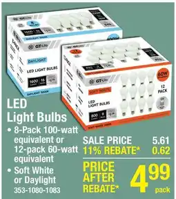 Menards LED Light Bulbs offer