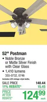 Menards 52 Postman offer