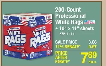 Menards 200-Count Professional White Rags offer
