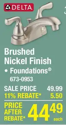 Menards Brushed Nickel Finish offer