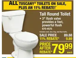 Menards Tall Round Toilet offer
