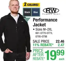 Menards Rugged Wear Performance Jacket offer