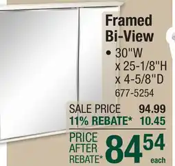 Menards Framed Bi-View offer