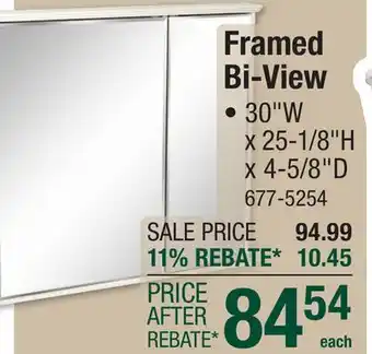 Menards Framed Bi-View offer