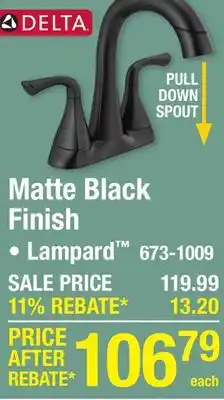 Menards DELTA Matte Black Finish • Lampard offer