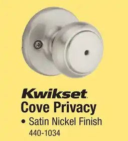 Menards Kwikset Cove Privacy offer