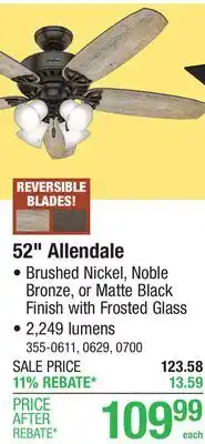 Menards HUNTER 52 Allendale offer