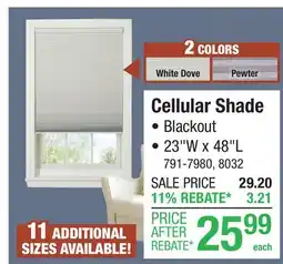 Menards Cellular Shade offer