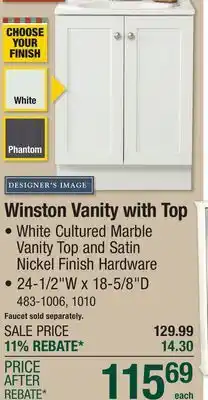 Menards Winston Vanity with Top offer