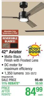 Menards 42 Aviator offer