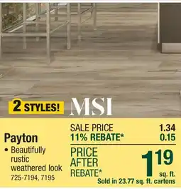Menards Beautifully rustic weathered look offer