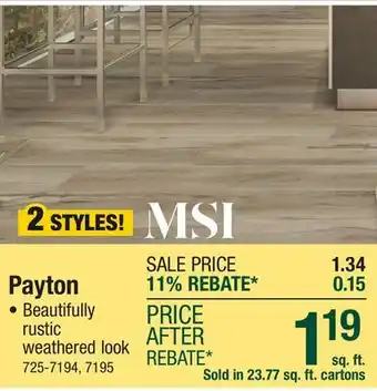 Menards Beautifully rustic weathered look offer