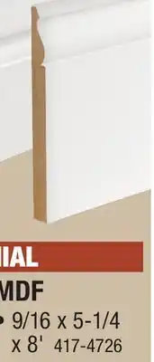 Menards MDF Moulding offer