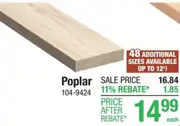 Menards Poplar offer