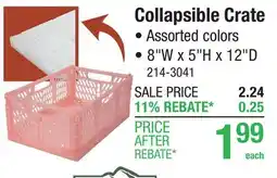 Menards Collapsible Crate offer